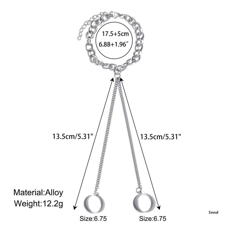 Unique Double Rings Finger Bracelets For Women And Men, 2 Ring Chain Bracelet, Double Rings Finger Bracelet, Adjustable Bracelets Hand Chain Wristband, Tassel Rings with Chain Wide Rings For Women Men Unique Double Rings Finger Bracelets For Women And Men, 2 Ring Chain Bracelet, Double Rings Finger Bracelet, Adjustable Bracelets Hand Chain Wristband, Tassel Rings with Chain Wide Rings For Women Men